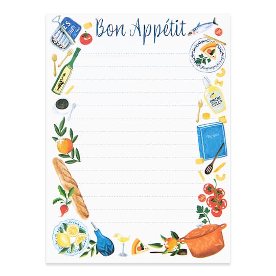 5" x 6.75" Bon Appétit List Notepad by Recollections™, 100 Sheets